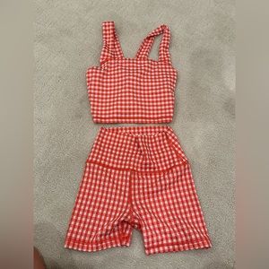 Aerie biker short tank set